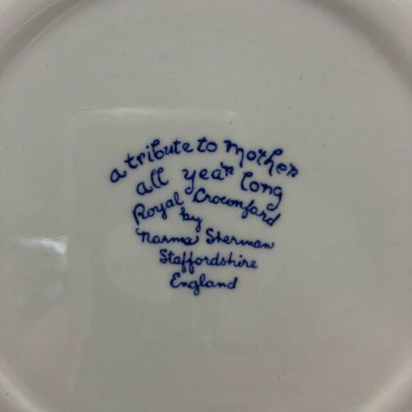 Royal Crownford Thomas Sherman Mother Tribute Decoration Plate England Ceramic - Picture 6 of 8